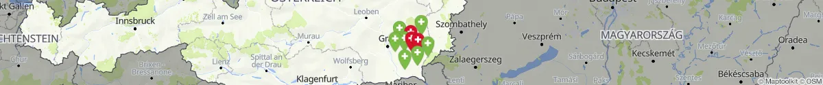 Kartenansicht für Apotheken-Notdienste in der Nähe von Sinabelkirchen (Weiz, Steiermark)